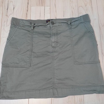 Vintage Lee olive cargo utility mini skirt size 16 y2k gorpcore