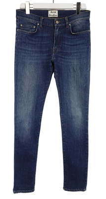 ACNE STUDIOS Thin Spaniel Vint Jeans Herren W32/L32 Faded Whiskers Stretch Slim