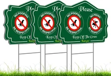 2 PC Keep off Grass Sign - 8X12 Double Sided Coroplast No Peeing No Pooping Dog