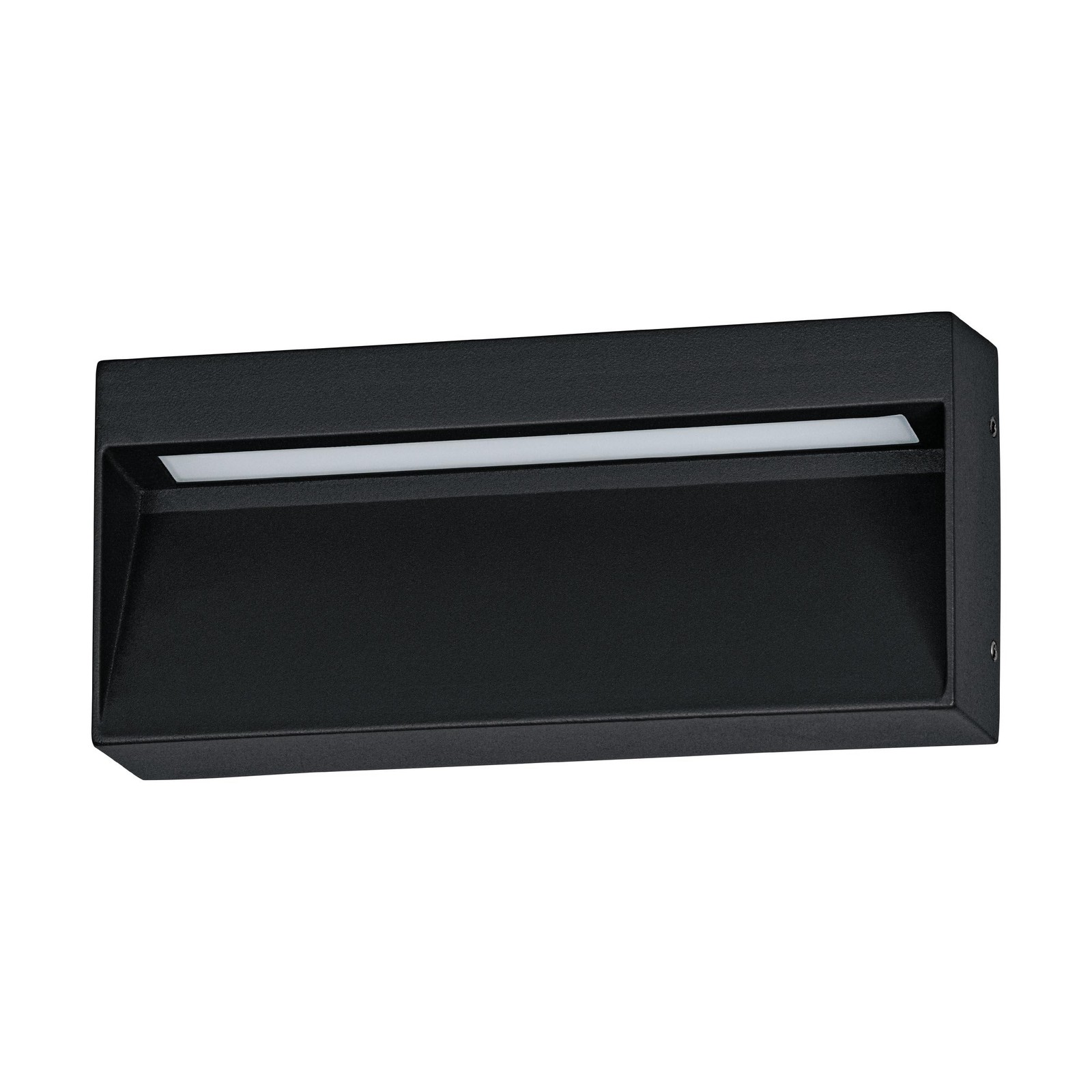 Applique murale extérieure LED Maruggio en aluminium noir au design épuré