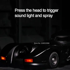 1:24 1989 Batmobile Alloy Car Model With Light Sound Diecast Toy