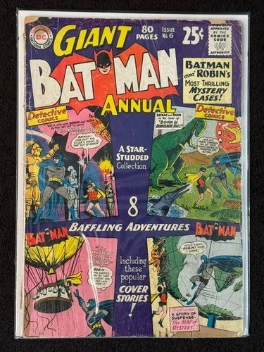 Giant Batman Annual #6 1963 Silver Age DC Comics, Vintage 80 Page