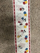 Vintage 1984 Disney Mickey Minnie Pluto Wallpaper Border 15 Ft Nursery ABC