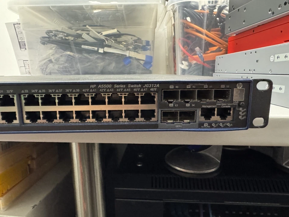 HPE  JG312A A5500 48 Port Gig Switch 4x SFP & 2x SFP+ 10GbE Ports + LSPM2SP2P - Image 3 of 4