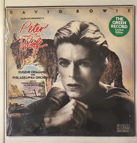 David Bowie "Narrates Peter and the Wolf" RCA ARL1-2743 GREEN VINYL SEALED