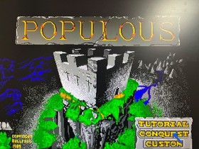With obi Populous PC Engine Japan Region