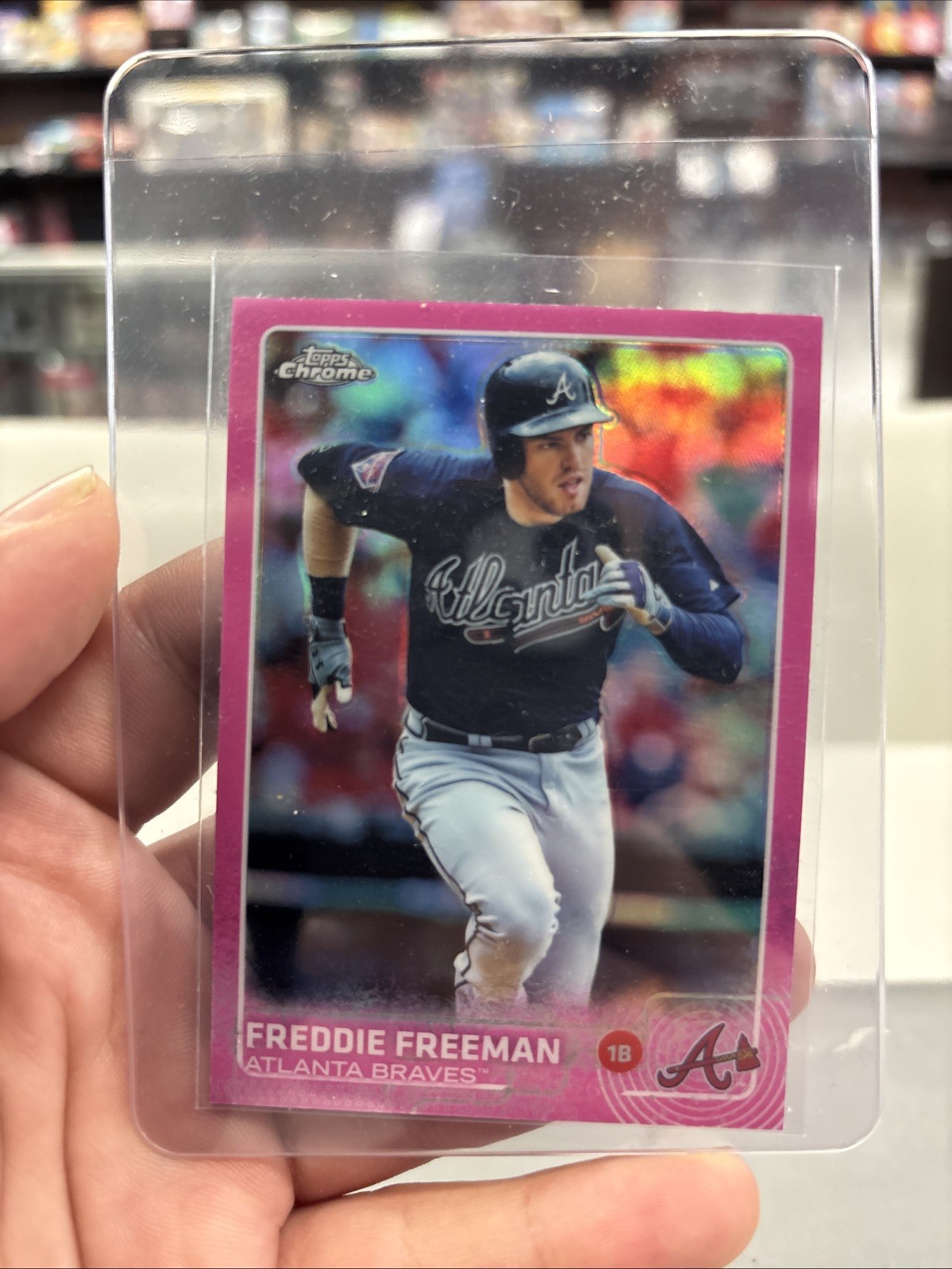 2015 Topps Chrome - Freddie Freeman #105 Pink