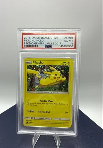 Pokemon Pikachu SM04 Sm Holo PSA 6
