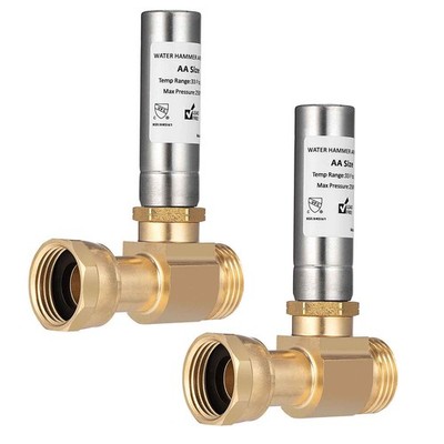 2 Pack Lidertik Water Hammer Arrestor Washing Machine 3/4 Absorb Shock and Re...