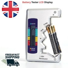 Universal Battery Tester Digital Display Checker AA, AAA, 9V,1.5V Button Cell