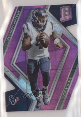 2018 Spectra Neon Pink Prizm Die-Cut 3/15 Deshaun Watson (White Jersey) #108 uk2