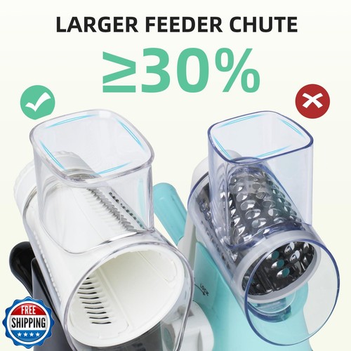 REDPANT 5 in 1 Rotary Cheese Grater, Manual Hand Crank Cheese Grater With Rei - Bild 5 von 5