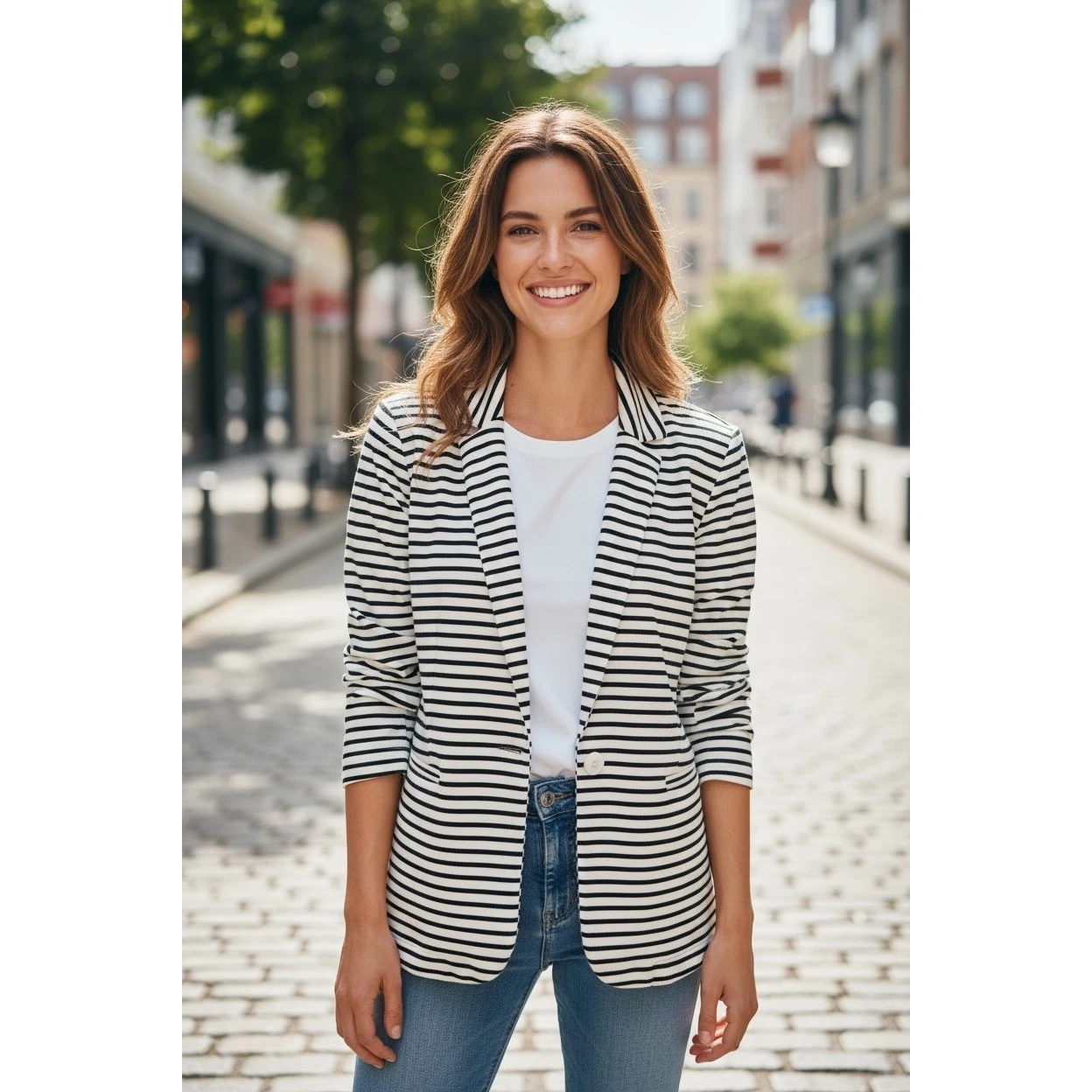 Philosophy Republic Clothing Striped Blazer Ivory Black Women's Size Medium NWT
Opens in a new windo