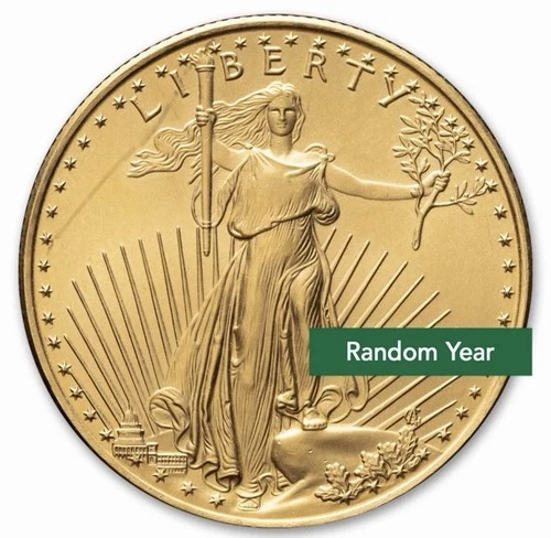1/2 oz American Gold Eagle Coin BU - Random Year - $25 US Gold