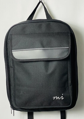 MI laptop backpack 14 x11 x3  Black Canvas NEW