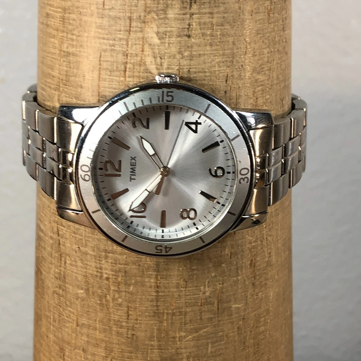 Timex Womens Silver Tone Ameritus Stainless Steel Quartz Watch