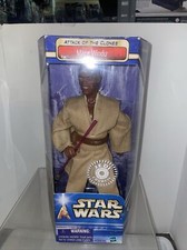Mace Windu Hasbro Star Wars 2002 Attack of the Clones 12 In Action Figure Sealed