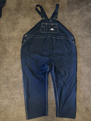 Mens Round House NWT Denim Jeans Carpenter Bib Overalls Size