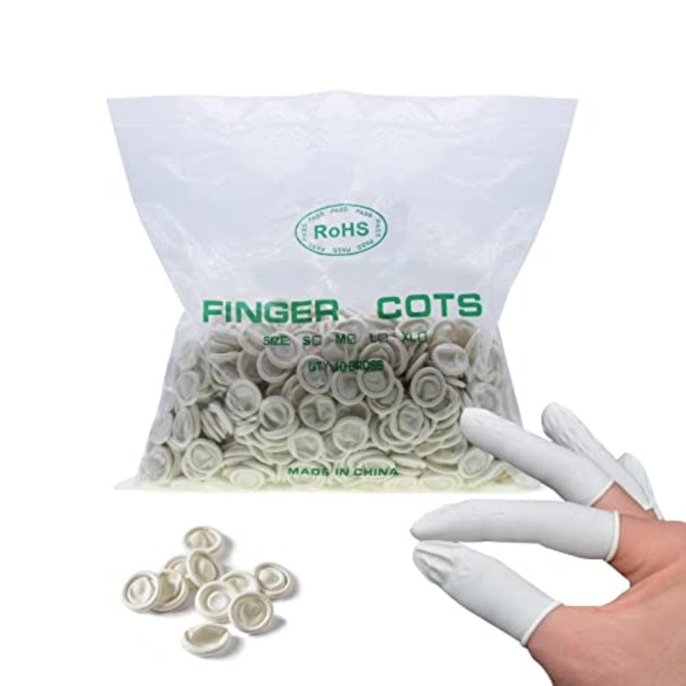 1000 guanti antistatici per dita in lattice, antiscivolo, monouso, universali, M