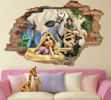Princess 3D Wall Decal, Cartoon Wall Sticker, Removable Vinyl Sticker