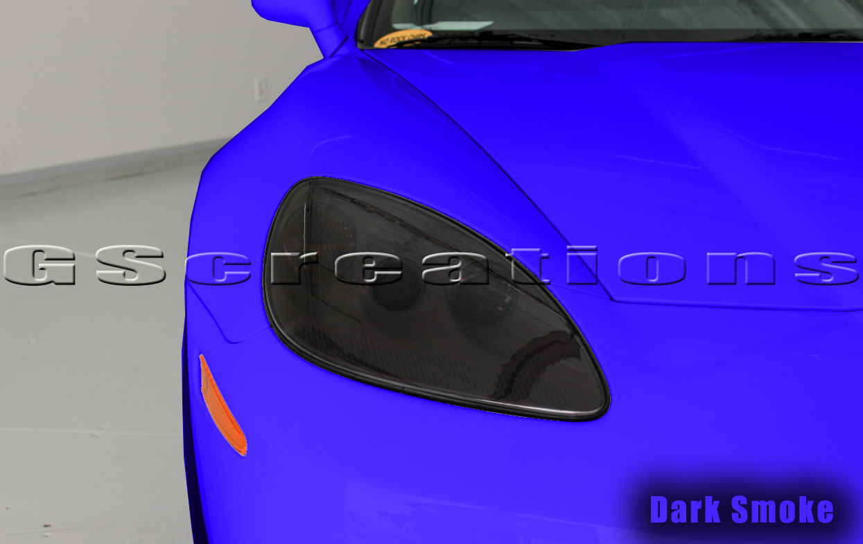 Headlight Blackout Film Overlay Cover Kit For 20052013 C6 Corvette eBay