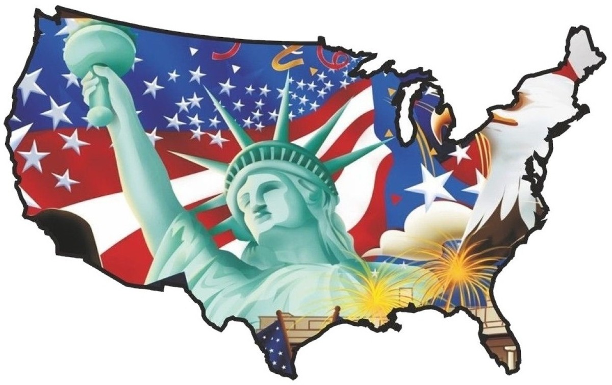 USA Eagle Head Sticker - Patriotic American Flag Bumper Decal 2.75x2 Inches, Made In USA