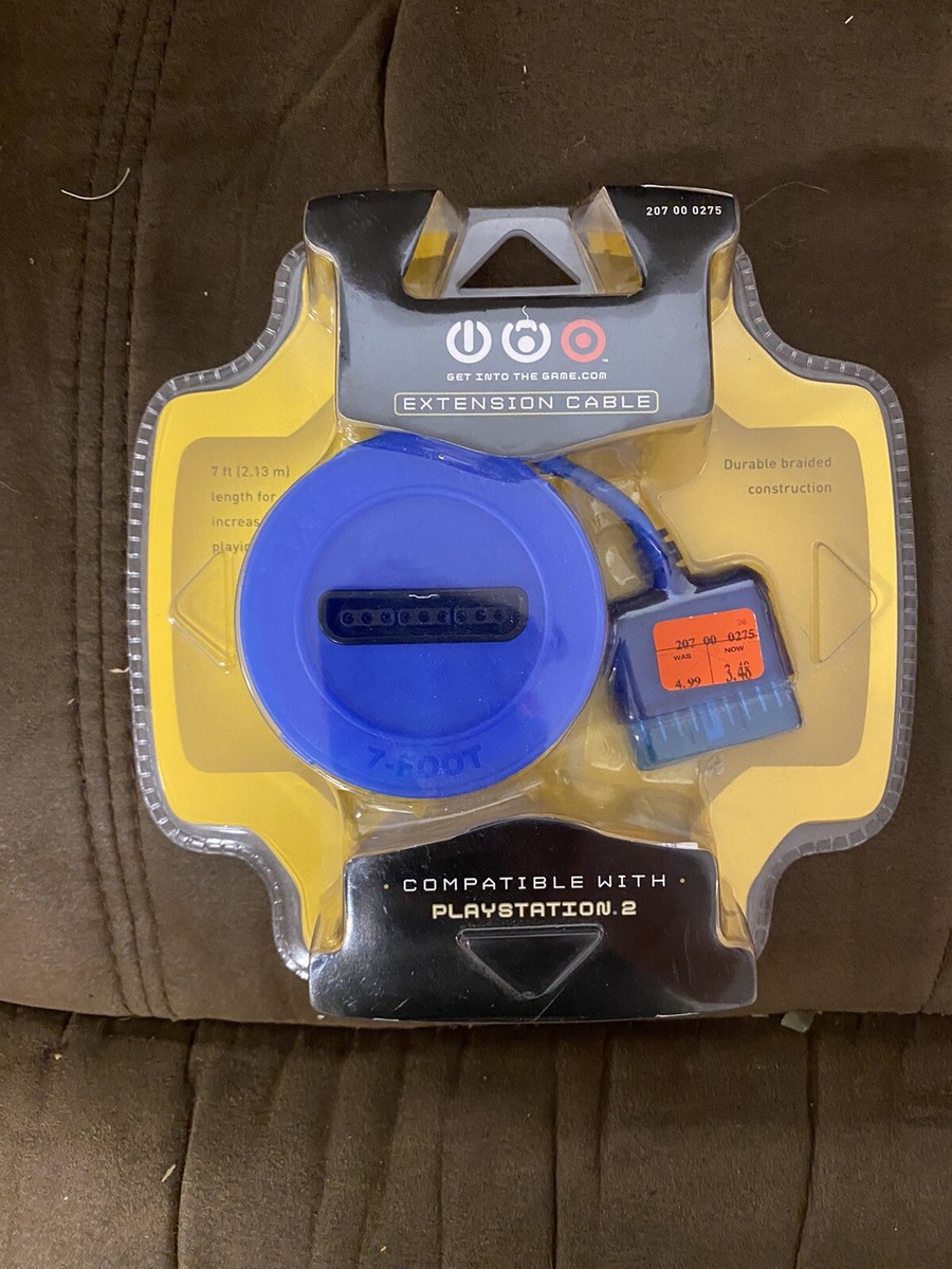 Get Into the Game PlayStation PS2 PS1 Controller Extension Cable