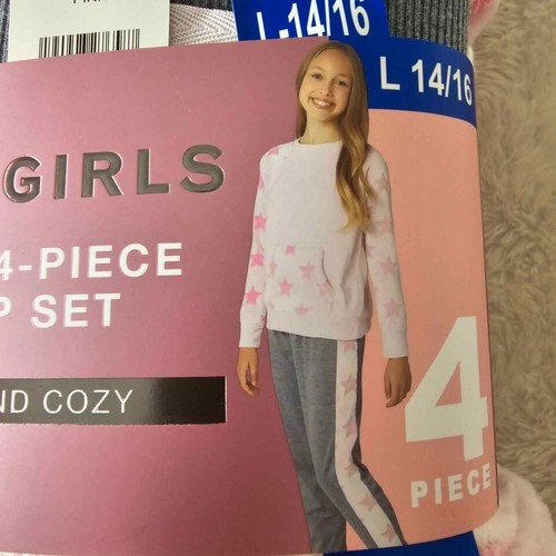 NEW BCBG 4 Pieces Girls' Super Soft Lounge Pajamas Set 14/16 - Picture 2 of 5