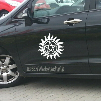 Aufkleber Supernatural 30cm S67 für Auto Bus Pentagramm Anti Besessenheit Symbol