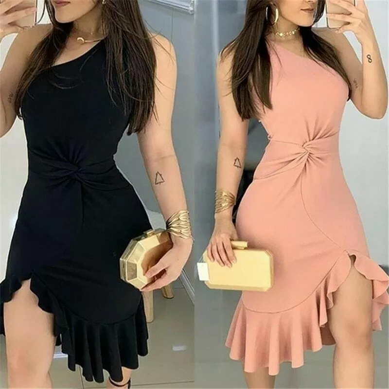 Vestidos De Fiesta Cortos Vestido Para Mujer Casuales Elegantes Noche | eBay