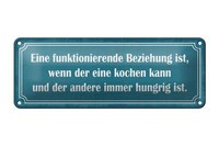 Blechschild Spruch 27X10 Cm Funktionierende Beziehung Wenn Deko Schild Tin Sign
