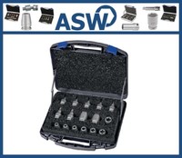 "Asw Kraftstecknusssatz 720 E TX 16 OL 16-Teilig 1/2\" Im Kunststoffkoffer #173841"