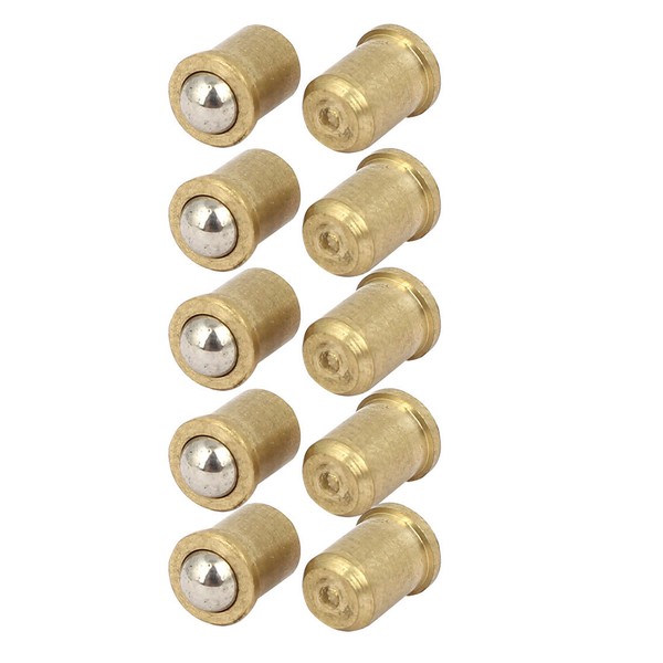 Household Door Brass Ball Catches Latch Catcher 5mm Dia 10pcs