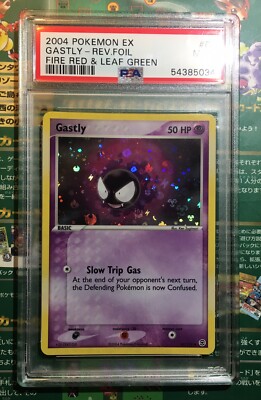ERROR 👻GASTLY🔮 PSA 9 MINT Reverse Foil Holo 63/112 Fire Red