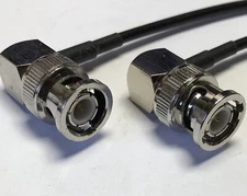 BNC Male Angle to BNC Male Angle RG223 Low Loss Coax Cable Pick Length Lot USA