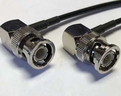 BNC Male Angle to BNC Male Angle RG223 Low Loss Coax Cable Pick Length Lot USA