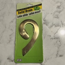  9 - Hy-Ko 4" Inch Solid Flat Brass House Numbers - BR40 Series NEW