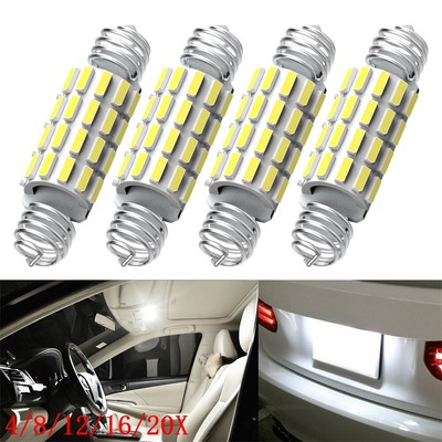 White 18-SMD 42mm 578 LED Bulb Car Interior Map Dome Door Reading Lights 2/10x