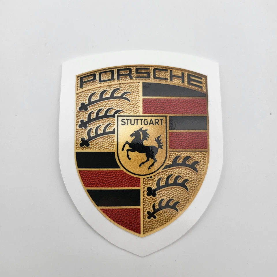 Crest Sticker Porsche Logo Emblem, 6.5cm x 5.5cm, Coloured, WAP0130050MCST