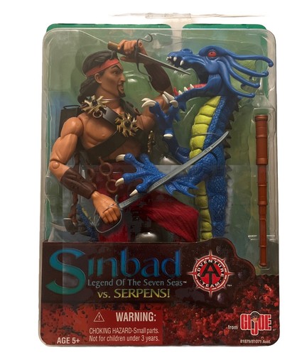 Vintage Sinbad Legend of the seven seas Vs Serpens 8” action figure - New ⚔️