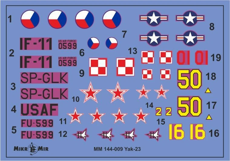 Mikro Mir 144-009 - 1/144 Yakovlev Yak-23 Fighter, kit modelo plástico escala Foto 4 de 4