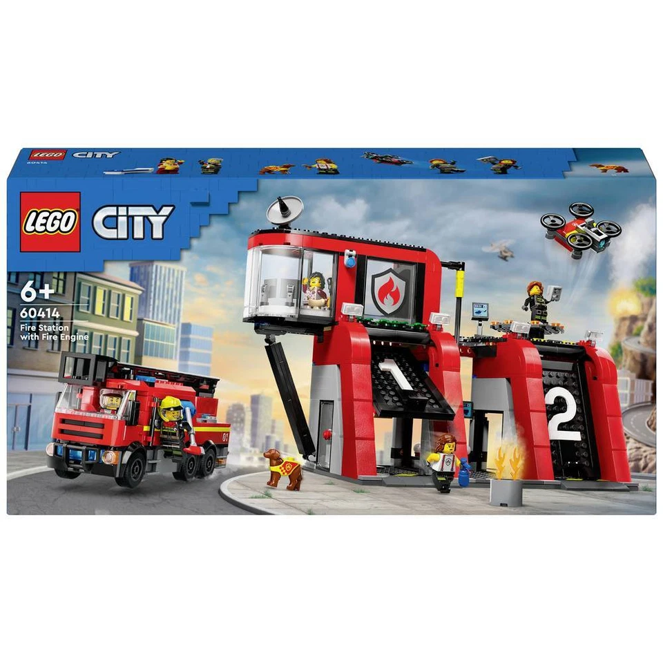 60414 LEGO® CITY Feuerwehrstation mit Drehleiterfahrzeug