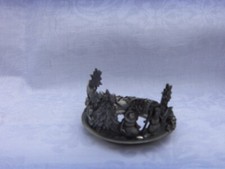1996 RAWCLIFFE FINE PEWTER VOTIVE CUFF w SNOWMAN THEME   NICE - NEW OLD STOCK