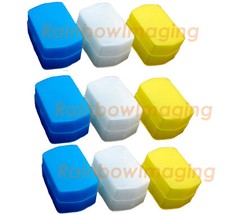 3 x JJC Blue Yellow white kit Bounce Flash Diffuser Canon 580EX II Speedlite