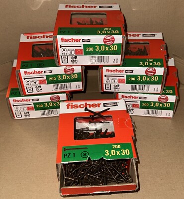 5 10 25 50 100 200 Fischer Zierschrauben Linsenkopf brüniert 3,0x30mm BUF Bronze