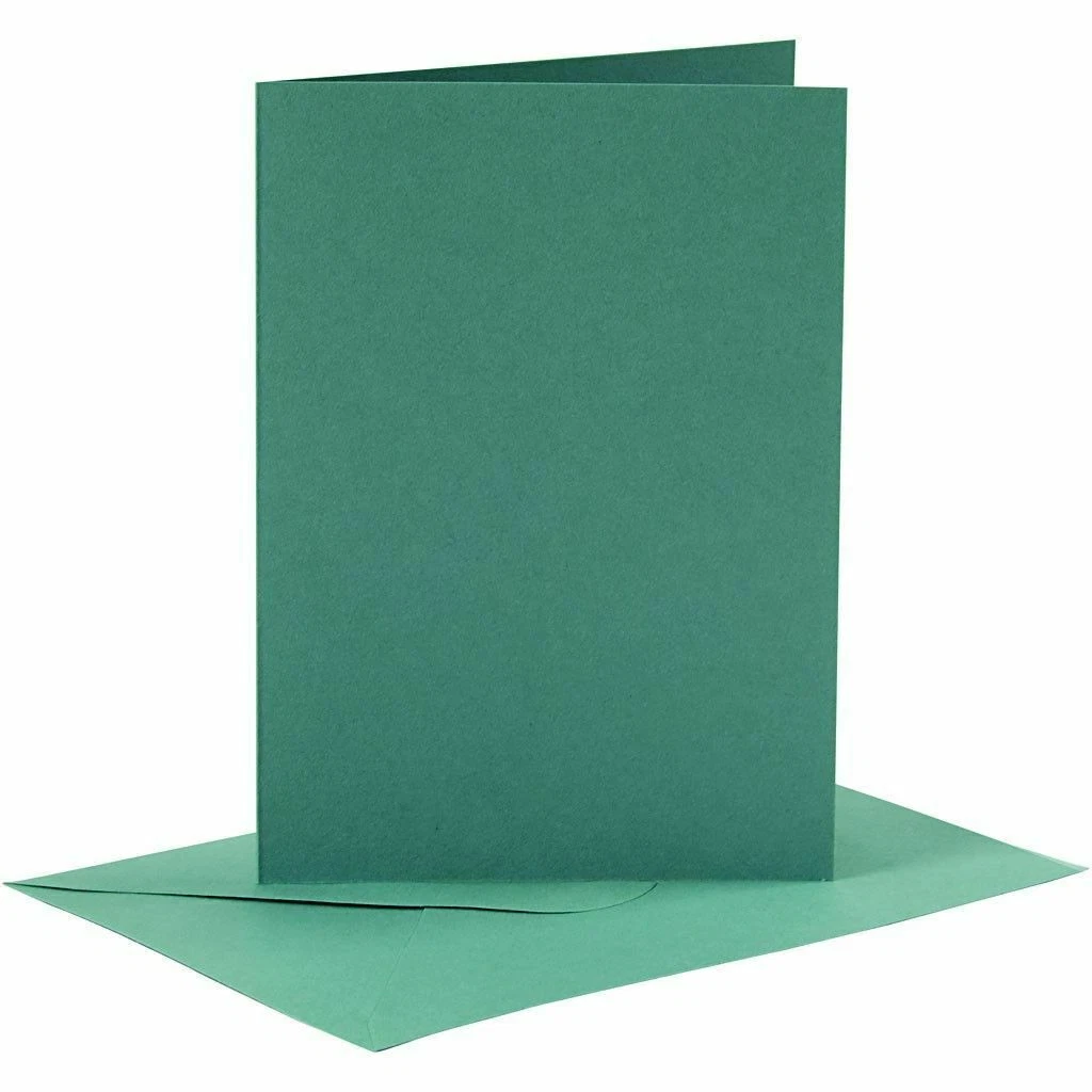 Tarjetas y sobres en blanco rojos o verdes A6 para hacer tarjetas de Navidad 230 gsm