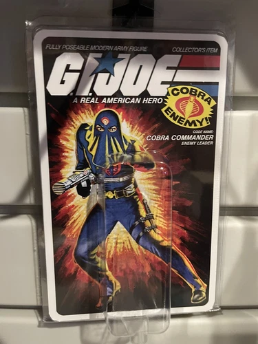 GiJoe 1984 Hooded Cobra Commander Display Case With Card Back Insert