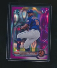 ROBERT DOMINGUEZ 2022 BOWMAN CHROME PROSPECTS FUCHSIA LAVA REFRACTOR 028/199