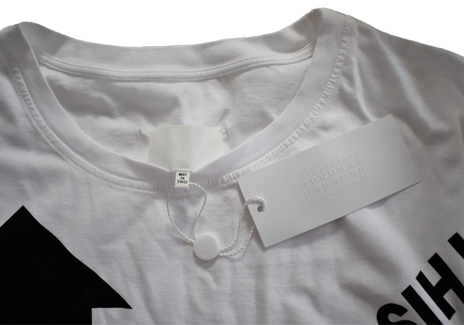 MAISON MARGIELA T SHIRT 100% COTONE XS Abito MAISON MARTIN MARGIELA Bianco "TOP HAIT HIB