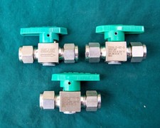Three DK Lok V23A-D-6T-S Valves. 3/8". 316 Stainless. 3000 Psi. Free Shipping